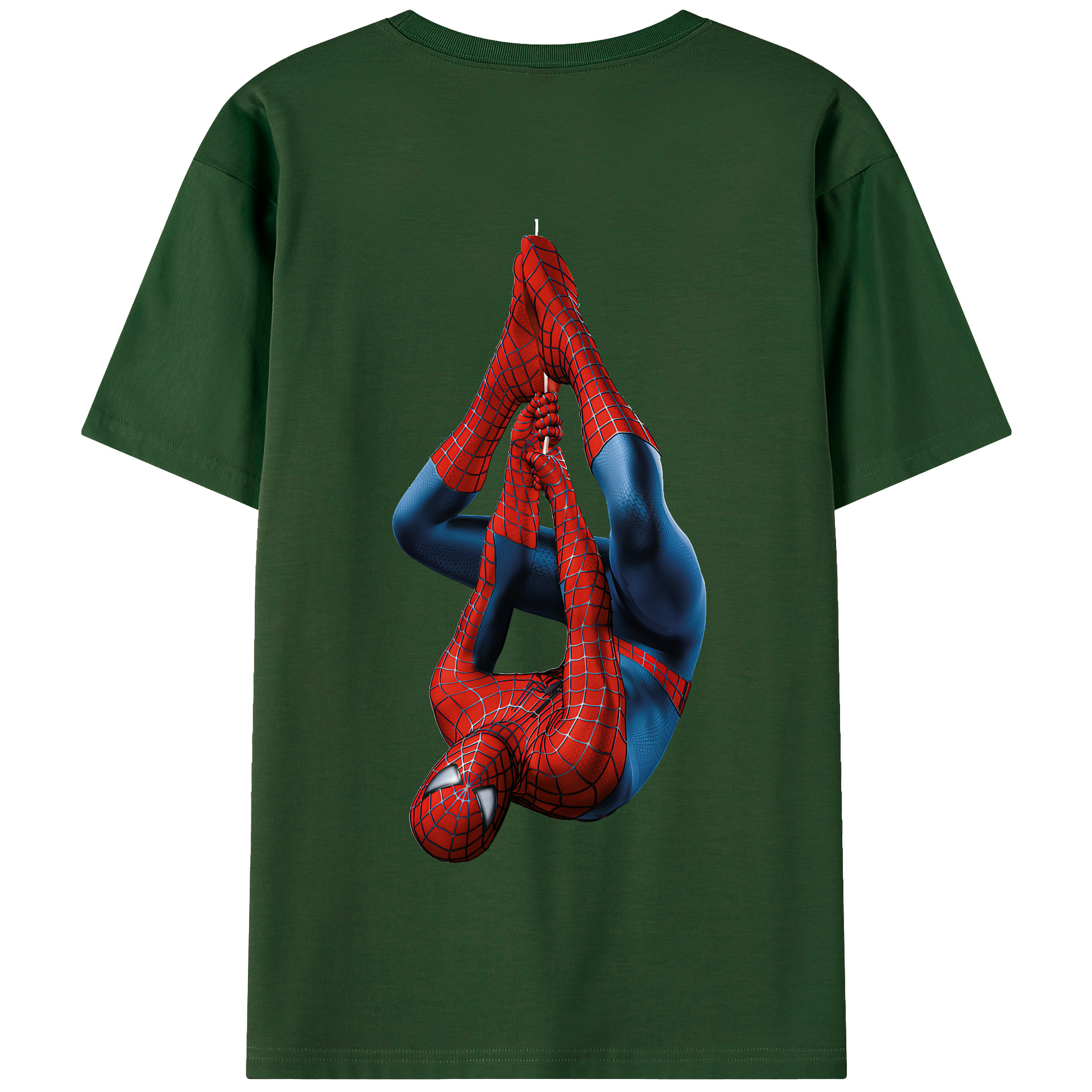 Spider Man スパイダーマン 綿100％半袖Tシャツ（背面プリント）